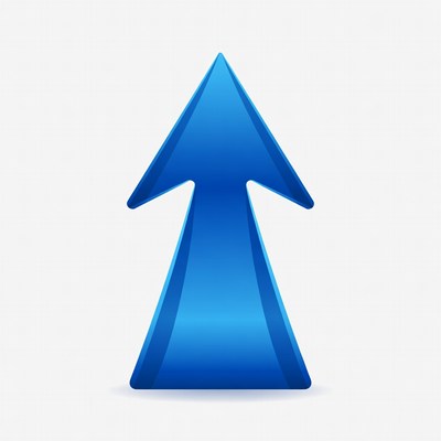Blue upward arrow icon
