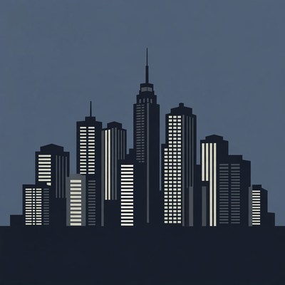 New York City Skyline Silhouette