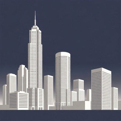 Skyscraper City Skyline Silhouette