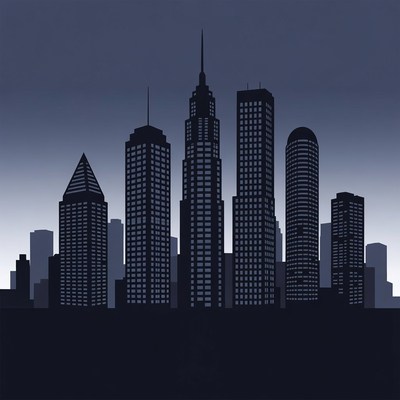 New York City Skyline Silhouette