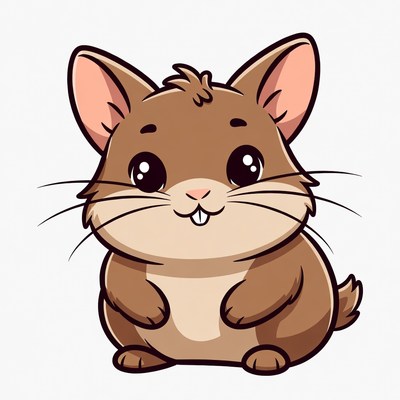 Cute cartoon hamster illustration