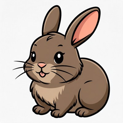 Cute cartoon bunny rabbit