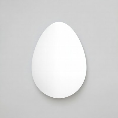 White egg on gray background