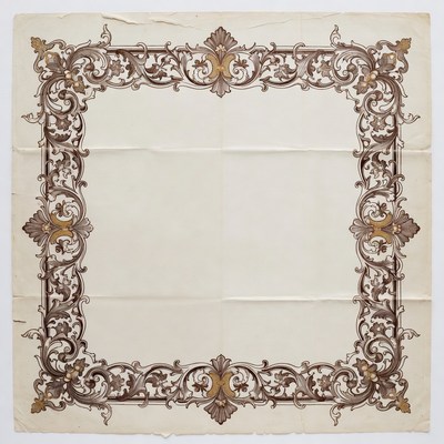 Ornate Brown Floral Frame