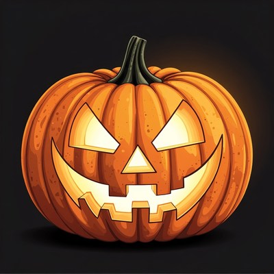Jack-o'-lantern pumpkin illustration