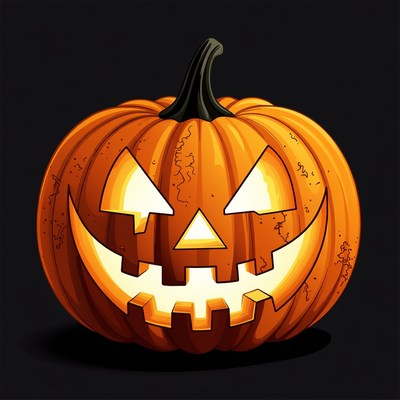 Carved Jack-o'-lantern Pumpkin