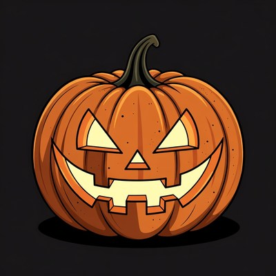 Jack-o'-lantern pumpkin illustration