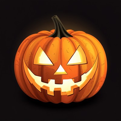 Carved Jack-o'-lantern Pumpkin