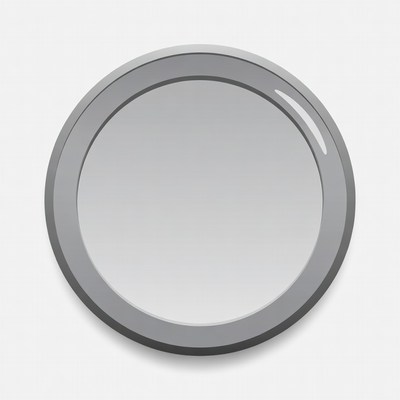 Silver Round Mirror Icon