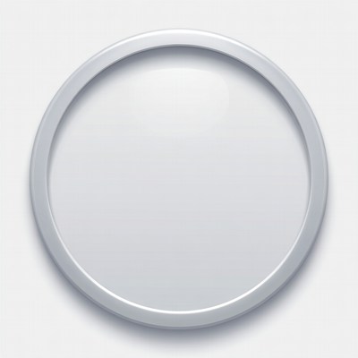 Shiny Silver Circular Frame