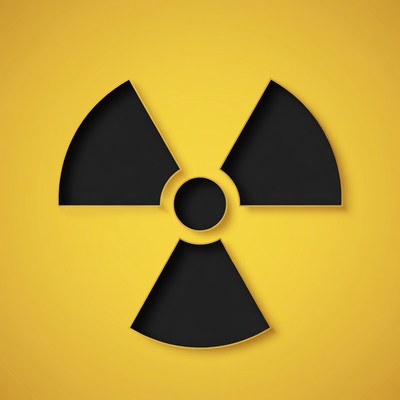 Yellow Radiation Warning Symbol