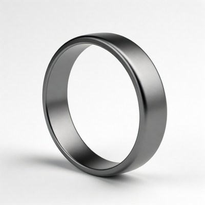 Shiny Black Wedding Ring
