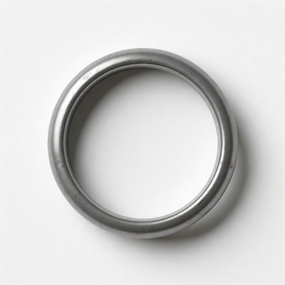 Silver wedding ring isolated