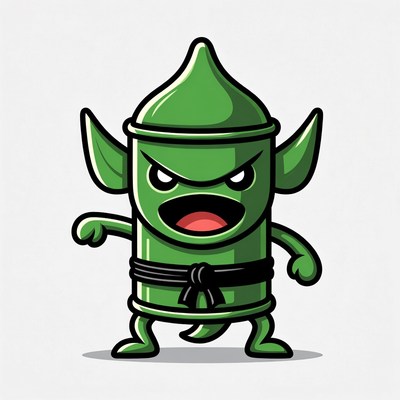 Angry Green Goblin Cartoon Character