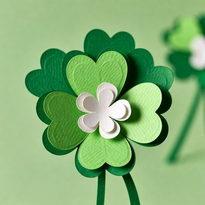 Four-leaf clover paper craft