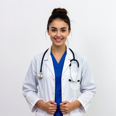 Smiling female doctor with stethoscope