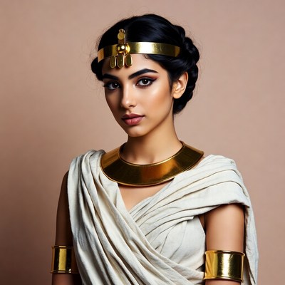 Indian woman in Egyptian queen costume