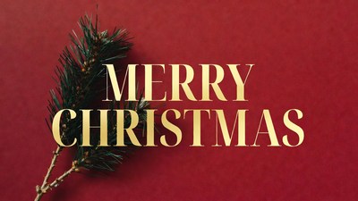 Merry Christmas with Pine Sprig