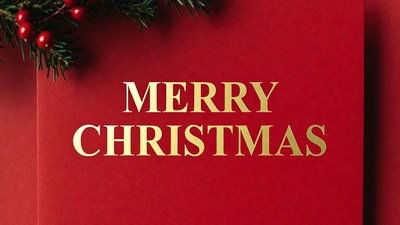 Merry Christmas on Red Card