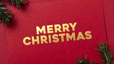 Merry Christmas on Red Envelope