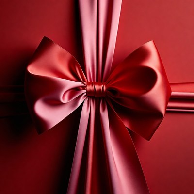 Red Gift Box with Satin Bow