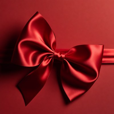 Red Satin Gift Bow