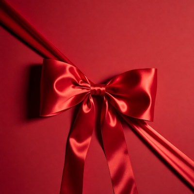 Red Satin Gift Bow
