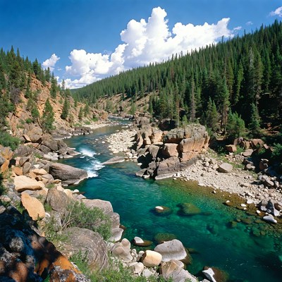 Turquoise River in Forest Canyon