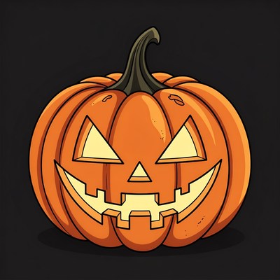 Jack-o'-lantern pumpkin illustration