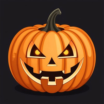 Jack-o'-lantern pumpkin illustration