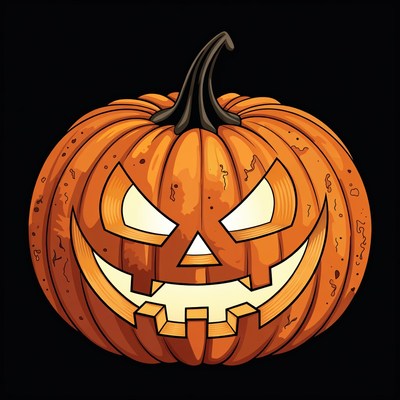 Jack-o'-lantern pumpkin illustration