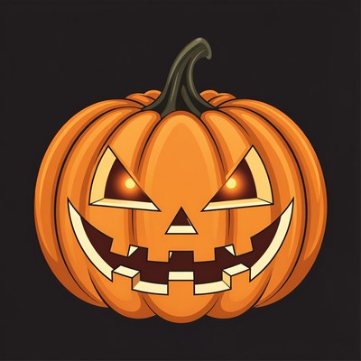 Jack-o'-lantern pumpkin illustration