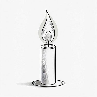 Burning Candle Illustration