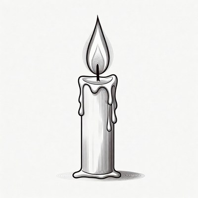 Burning Candle Illustration