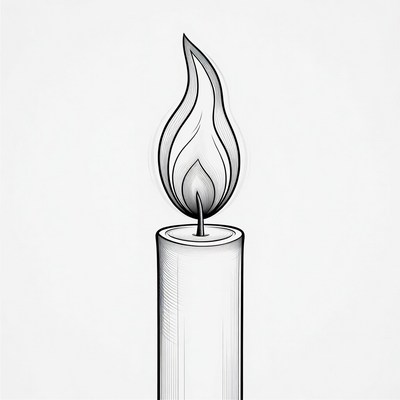 Burning Candle Illustration