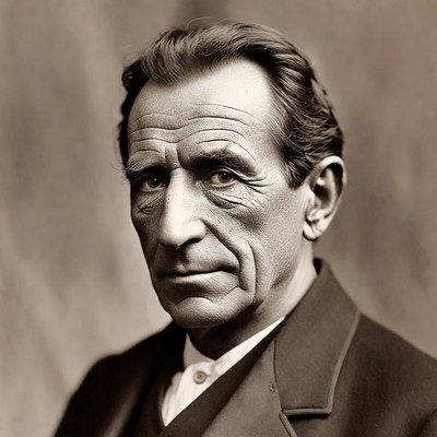 Elderly man in suit portrait