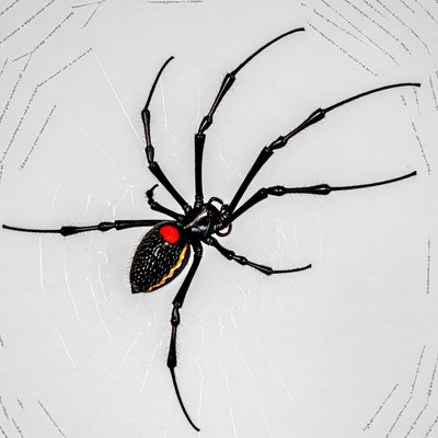 Redback Spider on Web