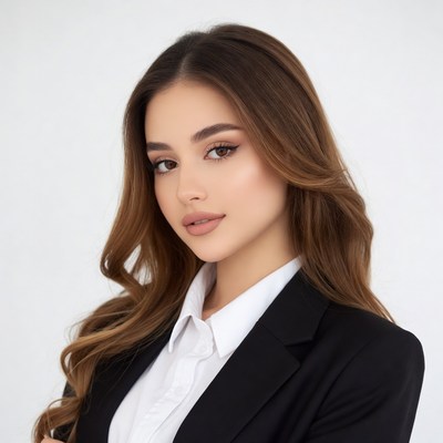 Beautiful woman in black blazer