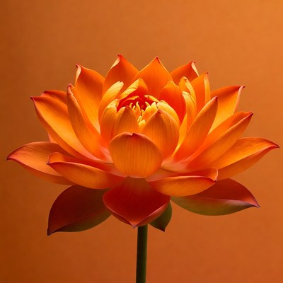 Vibrant Orange Lotus Flower