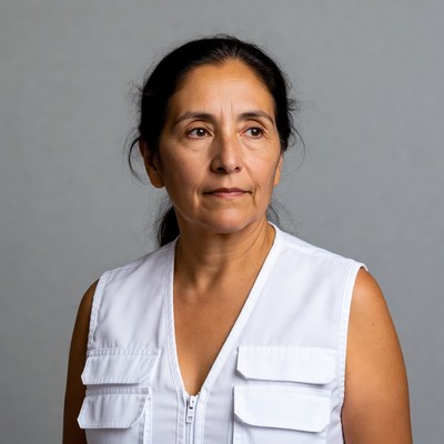 Woman wearing white vest
