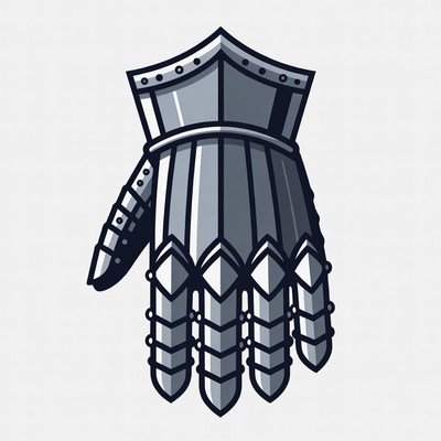 Medieval Knight Gauntlet Illustration