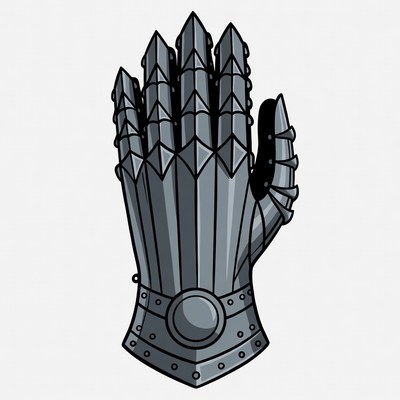 Medieval Knight Gauntlet Illustration