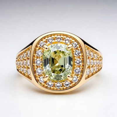 Yellow Emerald Gold Ring