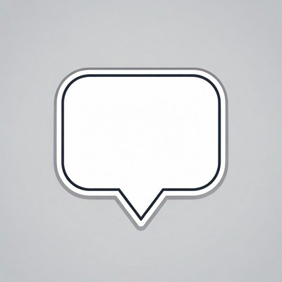 Blank Speech Bubble Icon