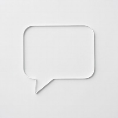 3D White Speech Bubble