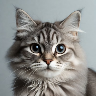 Closeup of gray tabby kitten