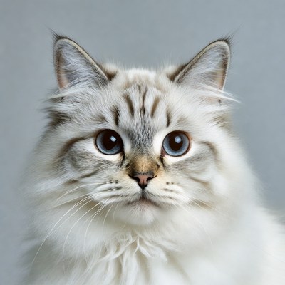 Close-up of fluffy British Shorthair cat
