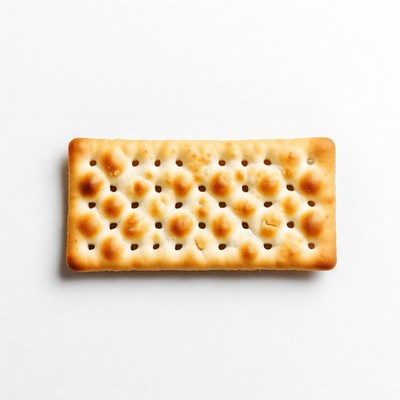 Cracker on white background
