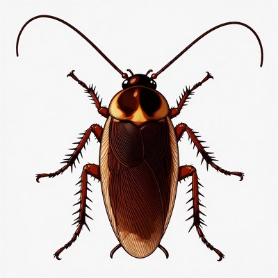 American Cockroach Illustration