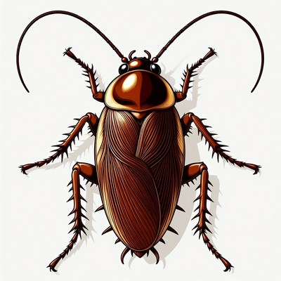 American Cockroach Illustration